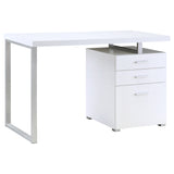 Brennan 47-inch 3-drawer Office Computer Desk White - Tampa Furniture Outlet