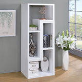 Velma Multipurpose TV Stand and Bookshelf White - Tampa Furniture Outlet