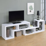 Velma Multipurpose TV Stand and Bookshelf White - Tampa Furniture Outlet
