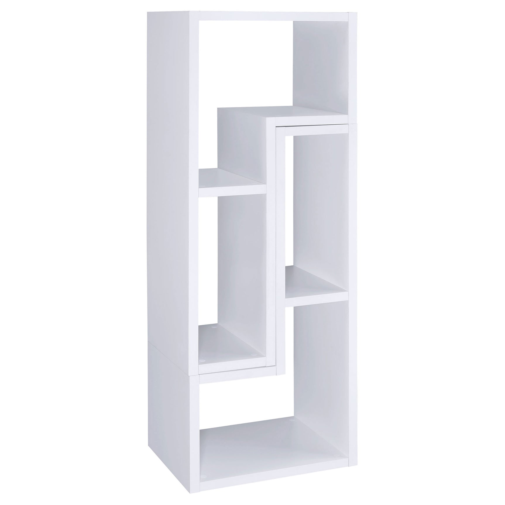 Velma Multipurpose TV Stand and Bookshelf White - Tampa Furniture Outlet
