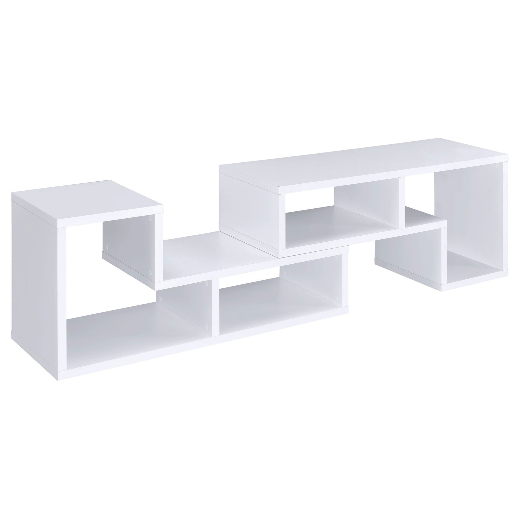 Velma Multipurpose TV Stand and Bookshelf White - Tampa Furniture Outlet