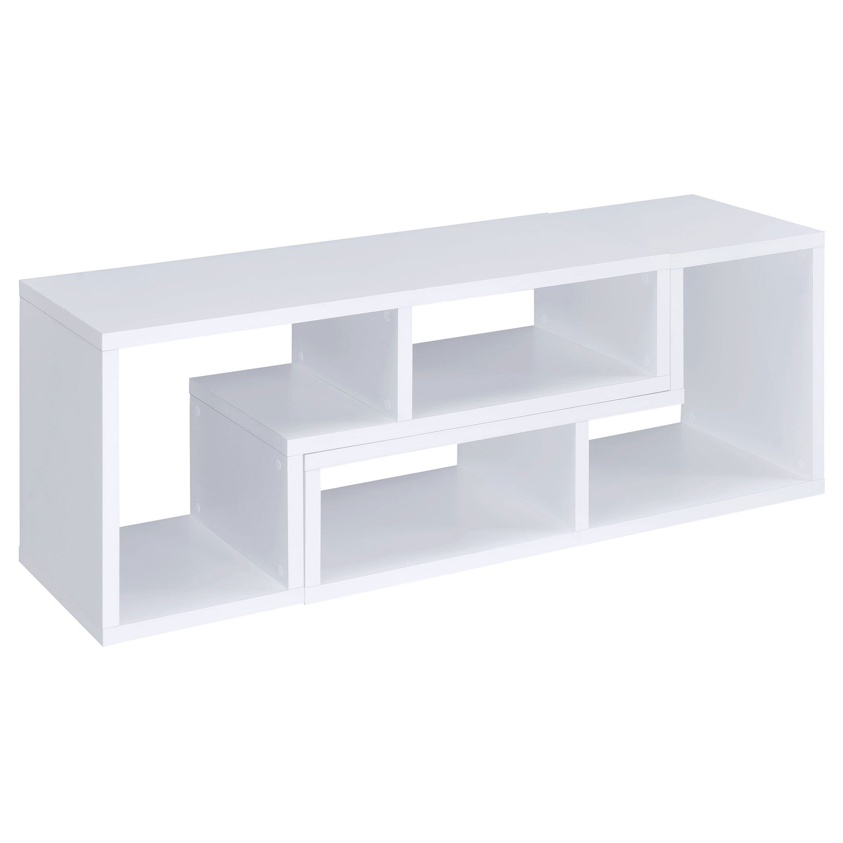 Velma Multipurpose TV Stand and Bookshelf White - Tampa Furniture Outlet