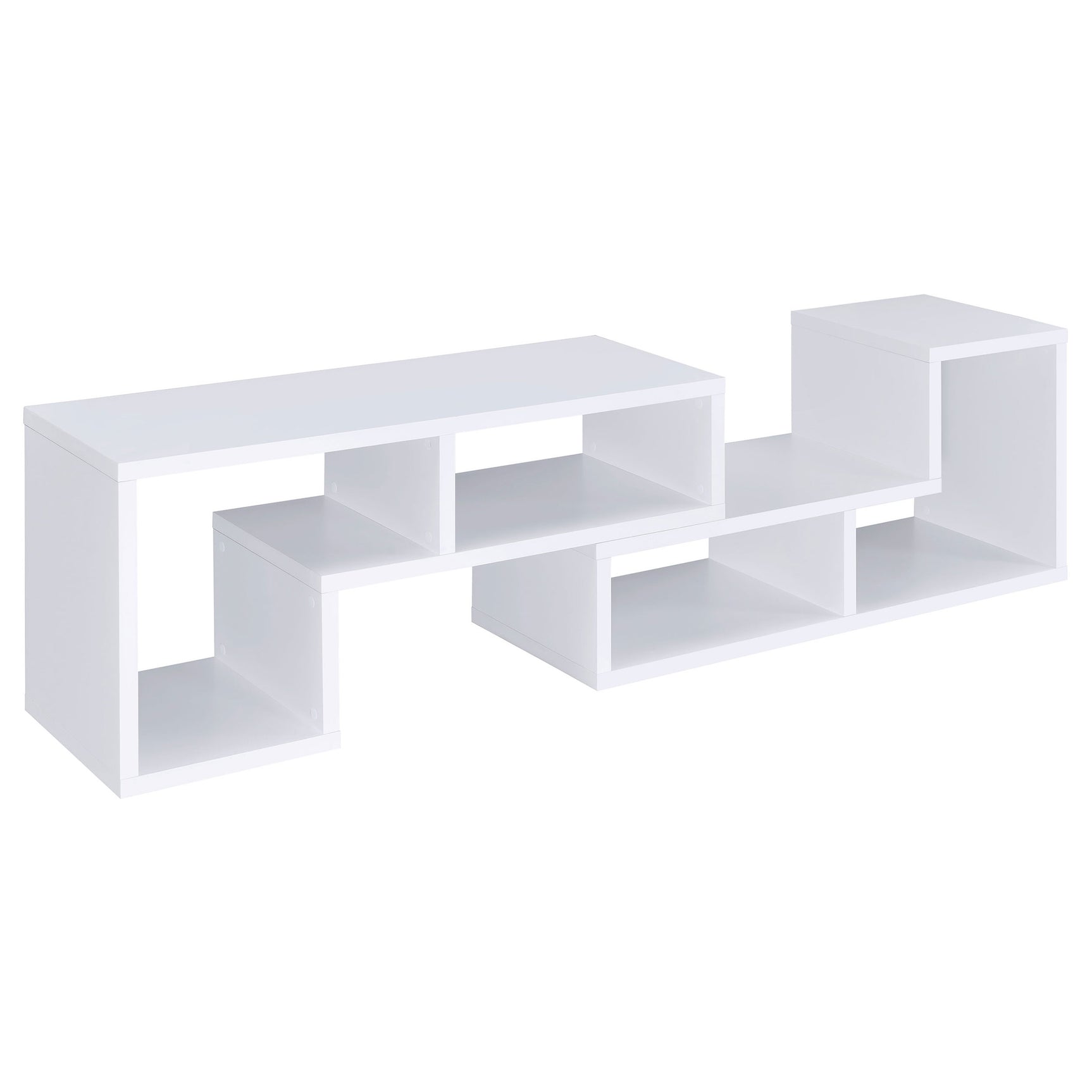 Velma Multipurpose TV Stand and Bookshelf White - Tampa Furniture Outlet