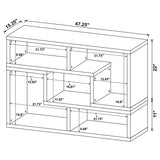 Velma Multipurpose TV Stand and Bookshelf White - Tampa Furniture Outlet
