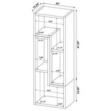 Velma Multipurpose TV Stand and Bookshelf White - Tampa Furniture Outlet