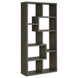 Tampa Furniture Outlet - Coaster - Theo 71-inch 6-shelf Bookshelf Weathered Grey - 800510
