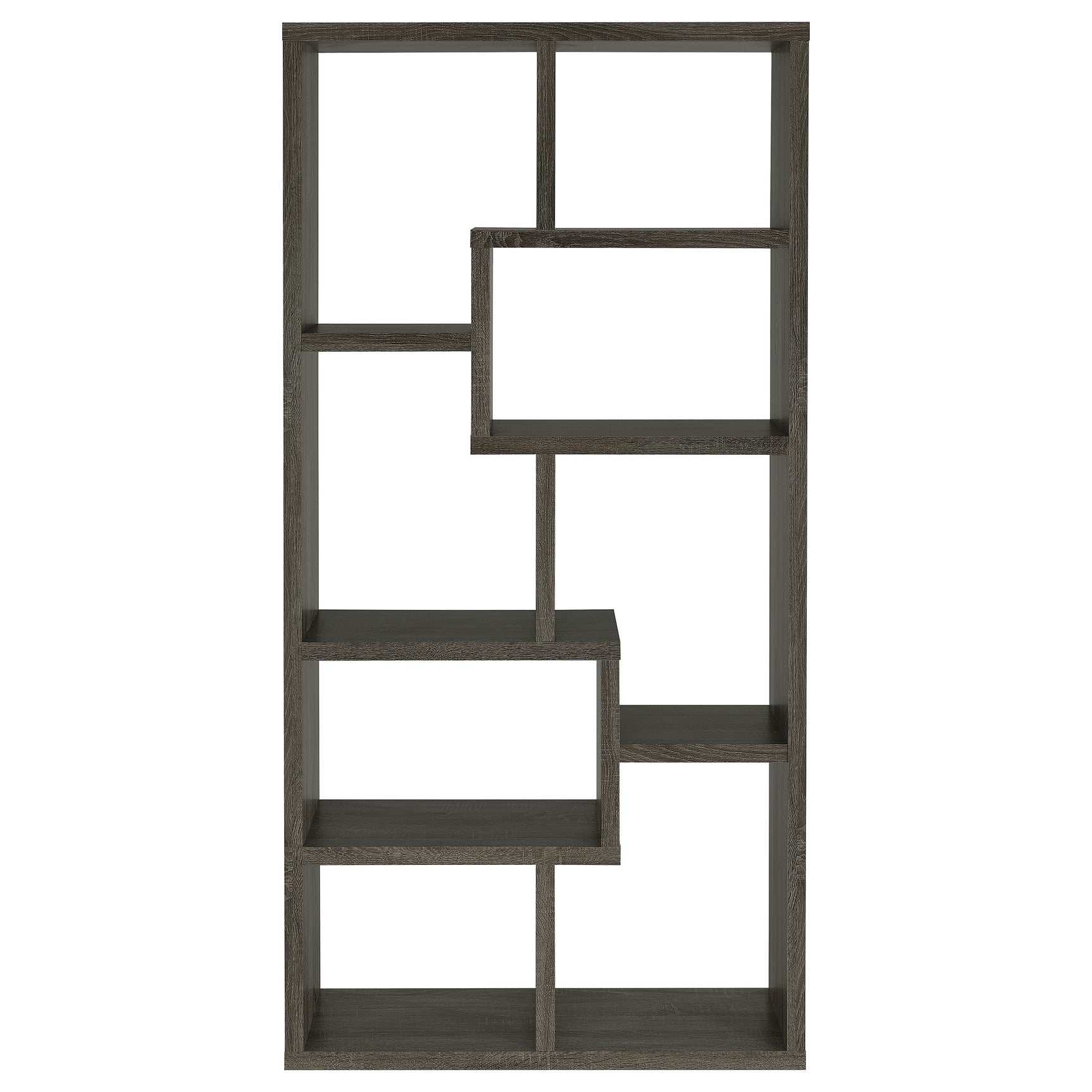 Theo 71-inch 6-shelf Bookshelf Weathered Grey - Tampa Furniture Outlet