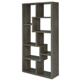 Theo 71-inch 6-shelf Bookshelf Weathered Grey - Tampa Furniture Outlet