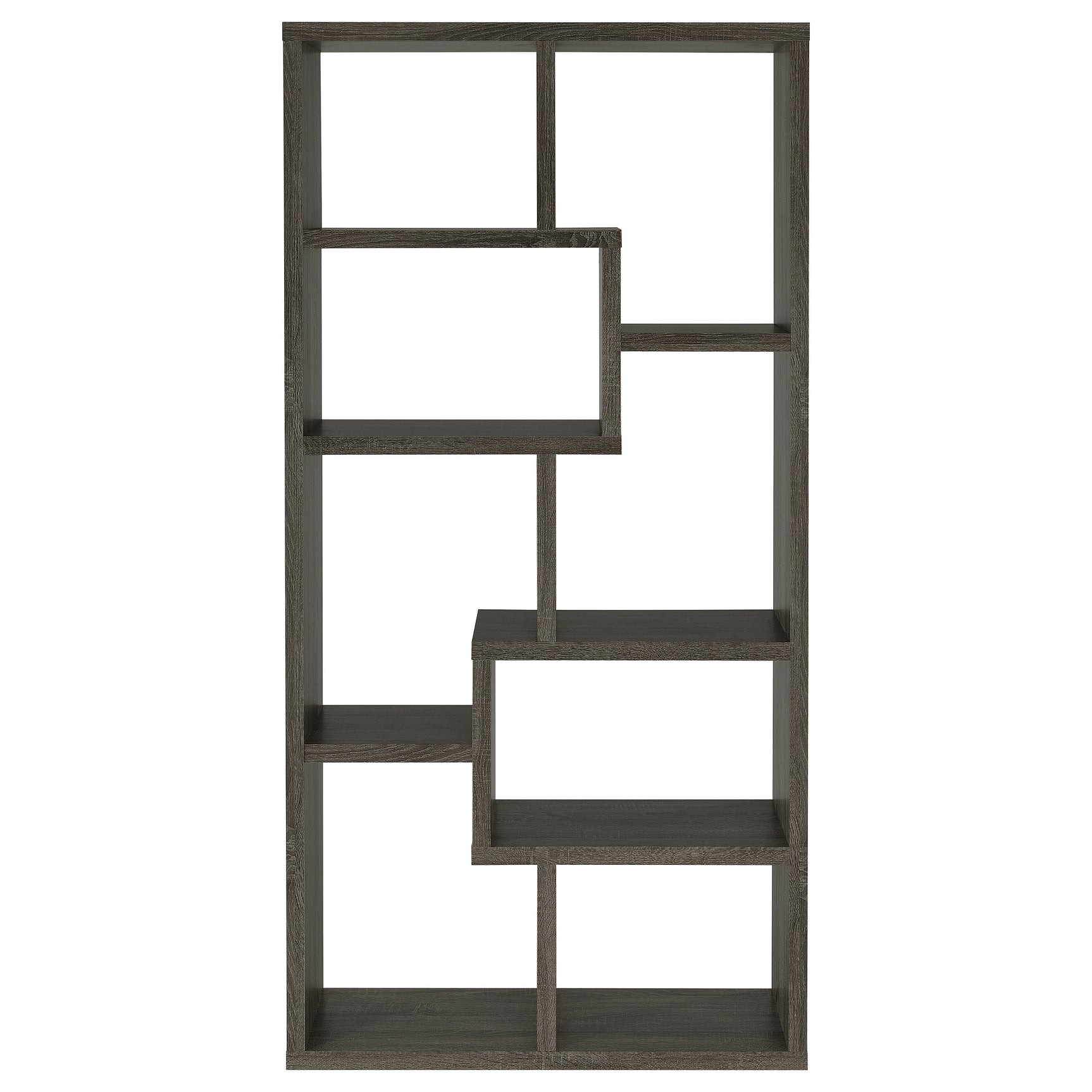 Theo 71-inch 6-shelf Bookshelf Weathered Grey - Tampa Furniture Outlet