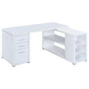Tampa Furniture Outlet - Coaster - Yvette 60-inch 3-drawer L-Shape Computer Desk White - 800516