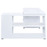 Yvette 60-inch 3-drawer L-Shape Computer Desk White - Tampa Furniture Outlet