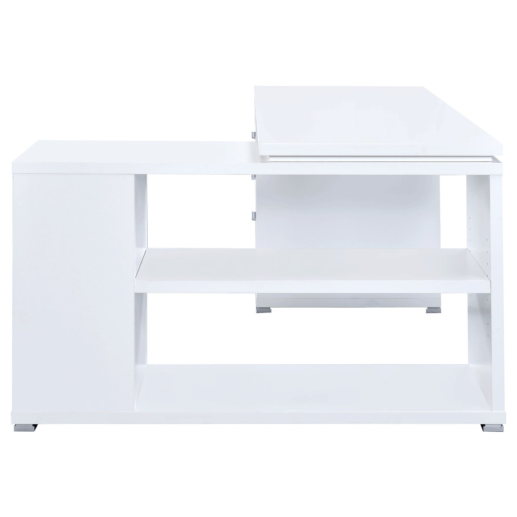 Yvette 60-inch 3-drawer L-Shape Computer Desk White - Tampa Furniture Outlet