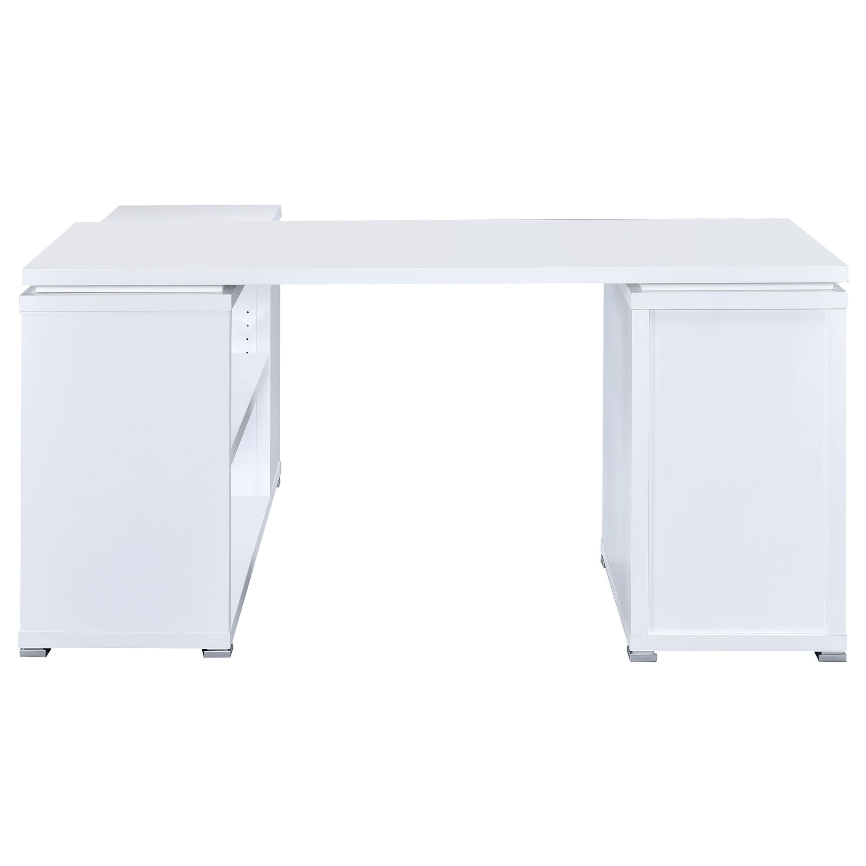 Yvette 60-inch 3-drawer L-Shape Computer Desk White - Tampa Furniture Outlet