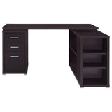 Yvette 60-inch 3-drawer L-Shape Computer Desk Cappuccino - Tampa Furniture Outlet