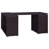 Yvette 60-inch 3-drawer L-Shape Computer Desk Cappuccino - Tampa Furniture Outlet