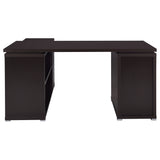 Yvette 60-inch 3-drawer L-Shape Computer Desk Cappuccino - Tampa Furniture Outlet