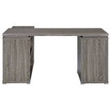 Yvette 60-inch 3-drawer L-Shape Computer Desk Weathered Grey - Tampa Furniture Outlet