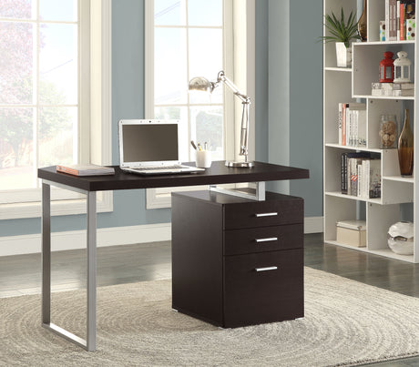 Brennan 47-inch 3-drawer Office Computer Desk Cappuccino - Tampa Furniture Outlet