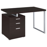 Tampa Furniture Outlet - Coaster - Brennan 47-inch 3-drawer Office Computer Desk Cappuccino - 800519