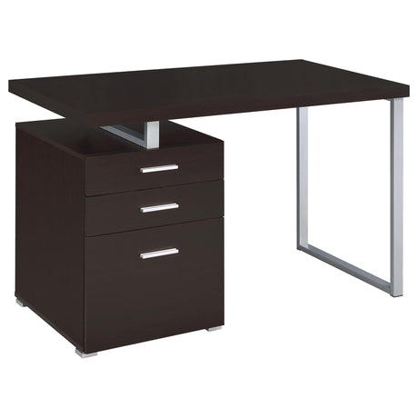 Tampa Furniture Outlet - Coaster - Brennan 47-inch 3-drawer Office Computer Desk Cappuccino - 800519