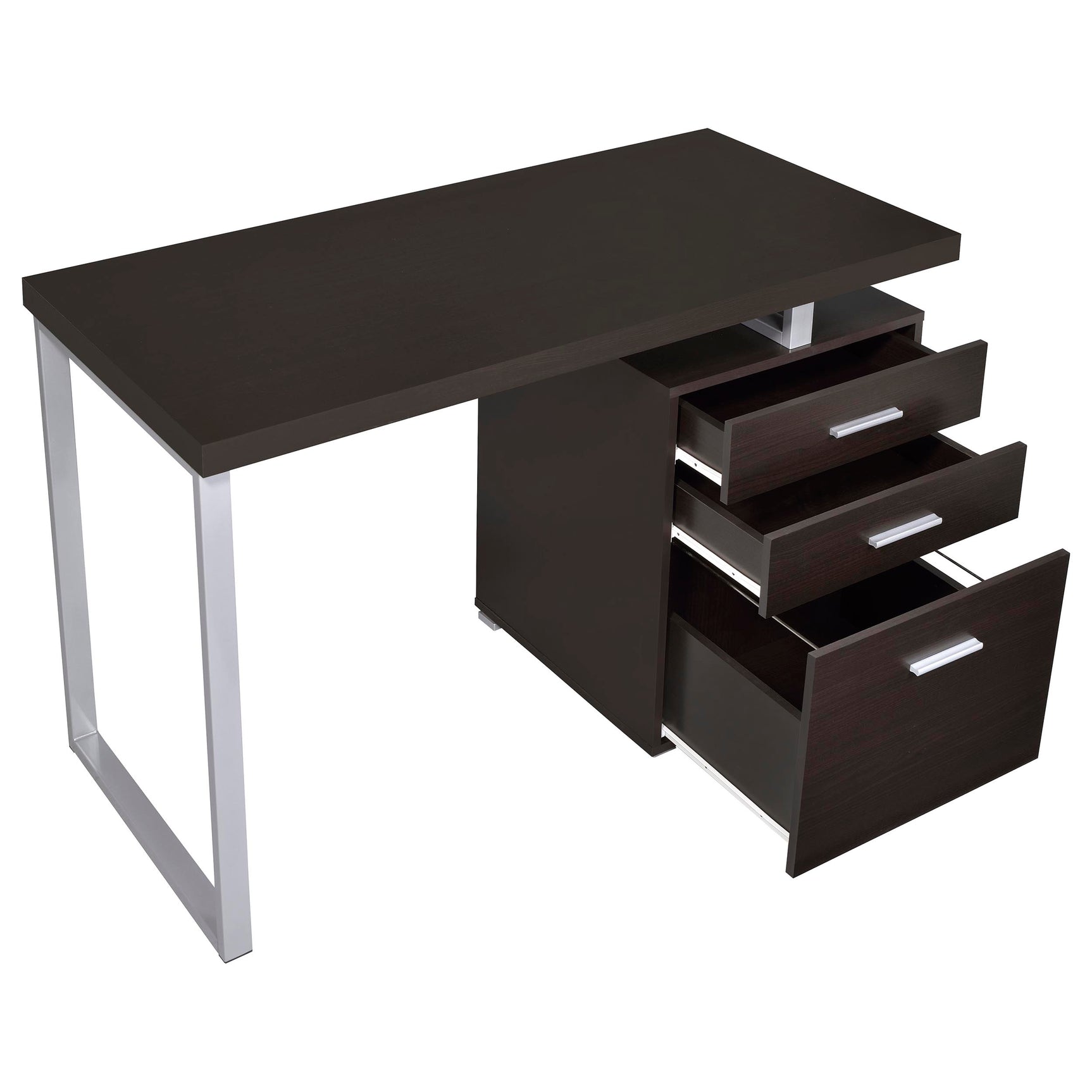 Brennan 47-inch 3-drawer Office Computer Desk Cappuccino - Tampa Furniture Outlet
