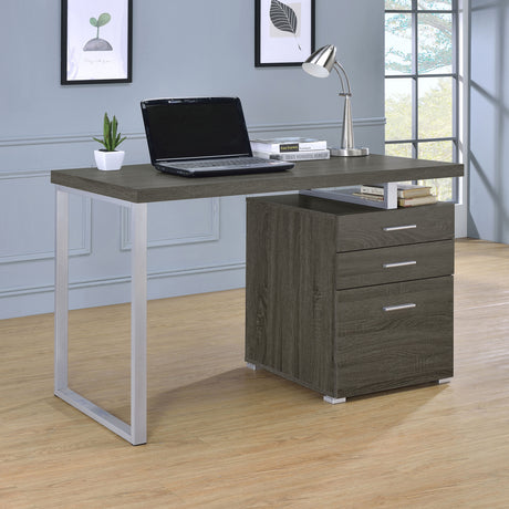 Brennan 47-inch 3-drawer Office Computer Desk Weathered Grey - Tampa Furniture Outlet