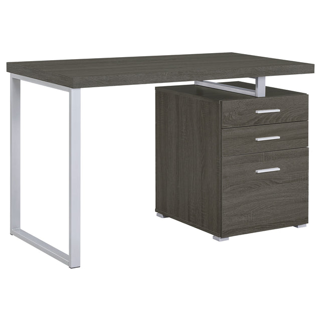 Tampa Furniture Outlet - Coaster - Brennan 47-inch 3-drawer Office Computer Desk Weathered Grey - 800520