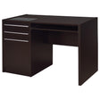 Tampa Furniture Outlet - Coaster - Halston 47-inch 2-drawer Office Desk with Cabinet Cappuccino - 800702