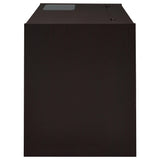 Halston 47-inch 2-drawer Office Desk with Cabinet Cappuccino - Tampa Furniture Outlet