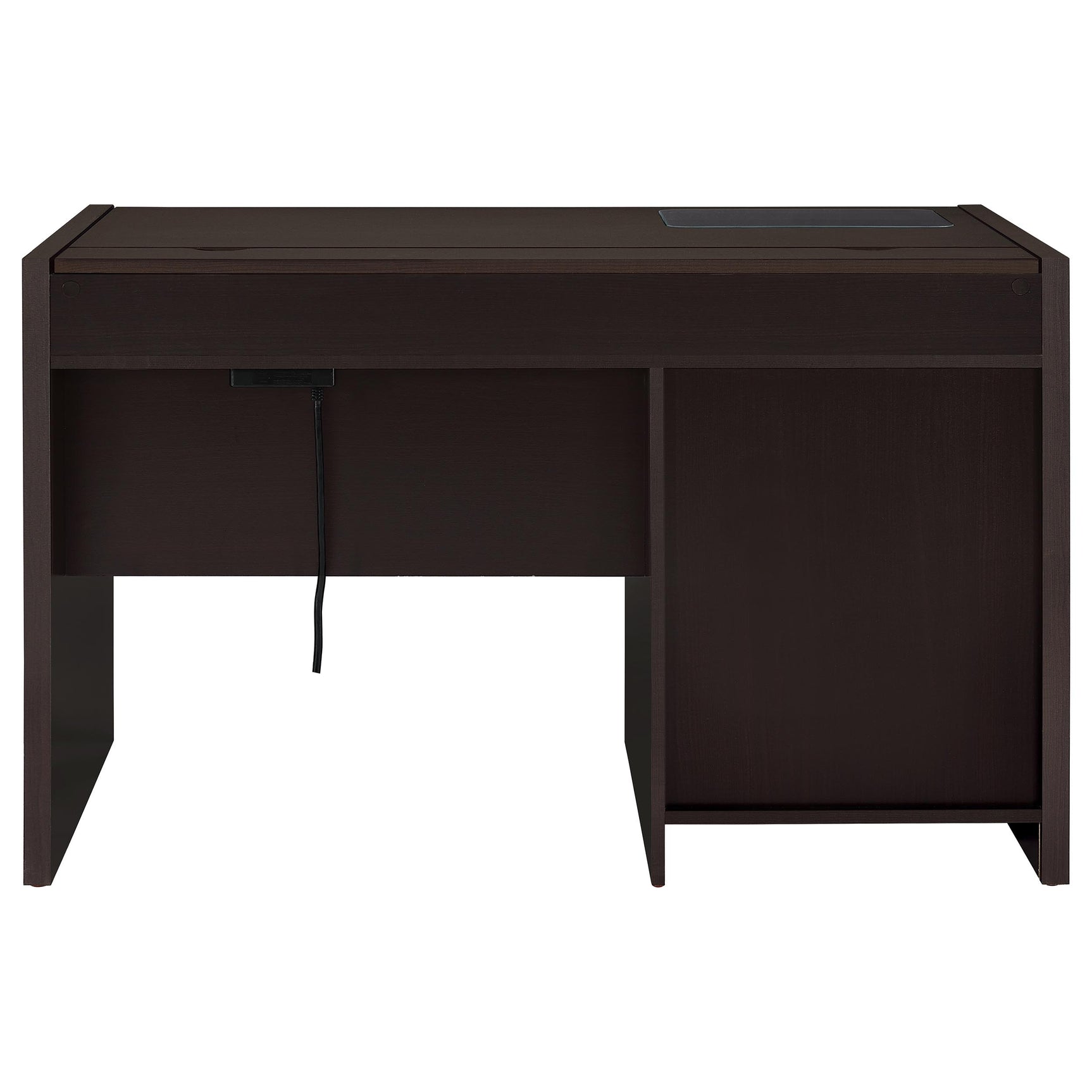 Halston 47-inch 2-drawer Office Desk with Cabinet Cappuccino - Tampa Furniture Outlet