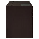 Halston 47-inch 2-drawer Office Desk with Cabinet Cappuccino - Tampa Furniture Outlet