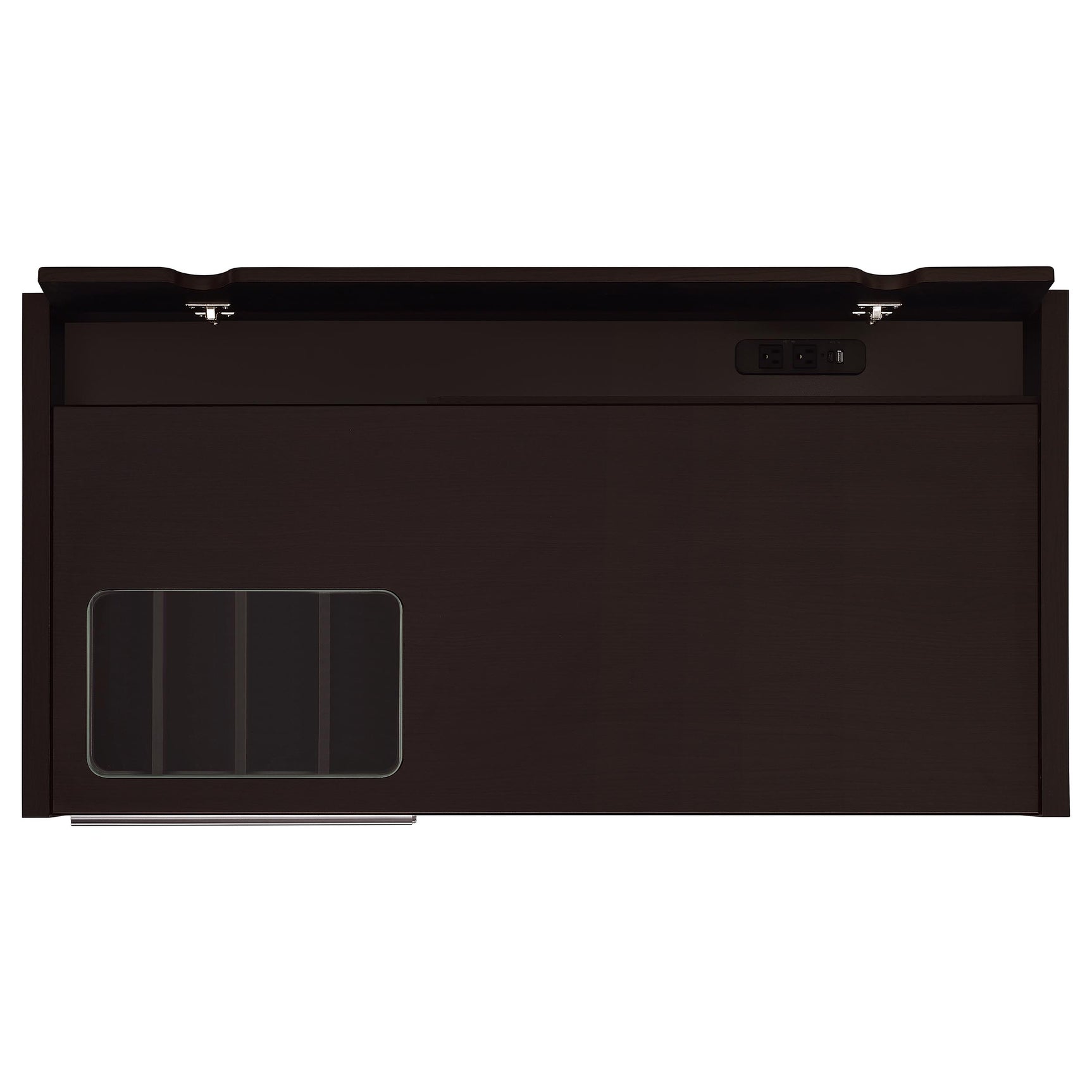 Halston 47-inch 2-drawer Office Desk with Cabinet Cappuccino - Tampa Furniture Outlet