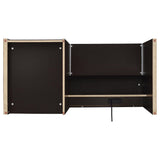 Halston 47-inch 2-drawer Office Desk with Cabinet Cappuccino - Tampa Furniture Outlet