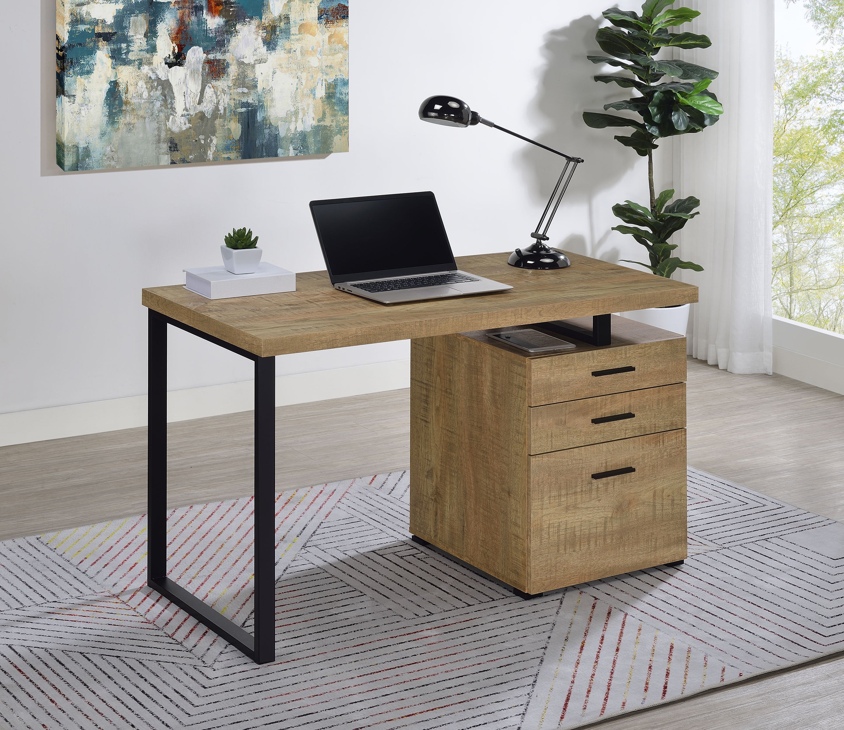卓 Tampa Furniture Outlet - Coaster - Brennan 47-inch 3-drawer Office