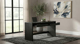 Leandro 2-drawer Home Office Writing Desk Burnished Black