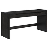 Tampa Furniture Outlet - Coaster - Leandro 2-drawer Home Office Writing Desk Burnished Black - 800790