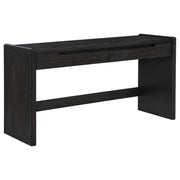Tampa Furniture Outlet - Coaster - Leandro 2-drawer Home Office Writing Desk Burnished Black - 800790