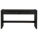 Leandro 2-drawer Home Office Writing Desk Burnished Black