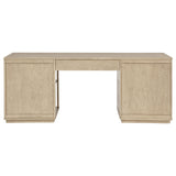 Harkes 75-inch 3-drawer Computer Desk with Adjustable Shelf Light Elm