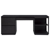 Harkes 75-inch 3-drawer Computer Desk with Adjustable Shelf Coffee Bean