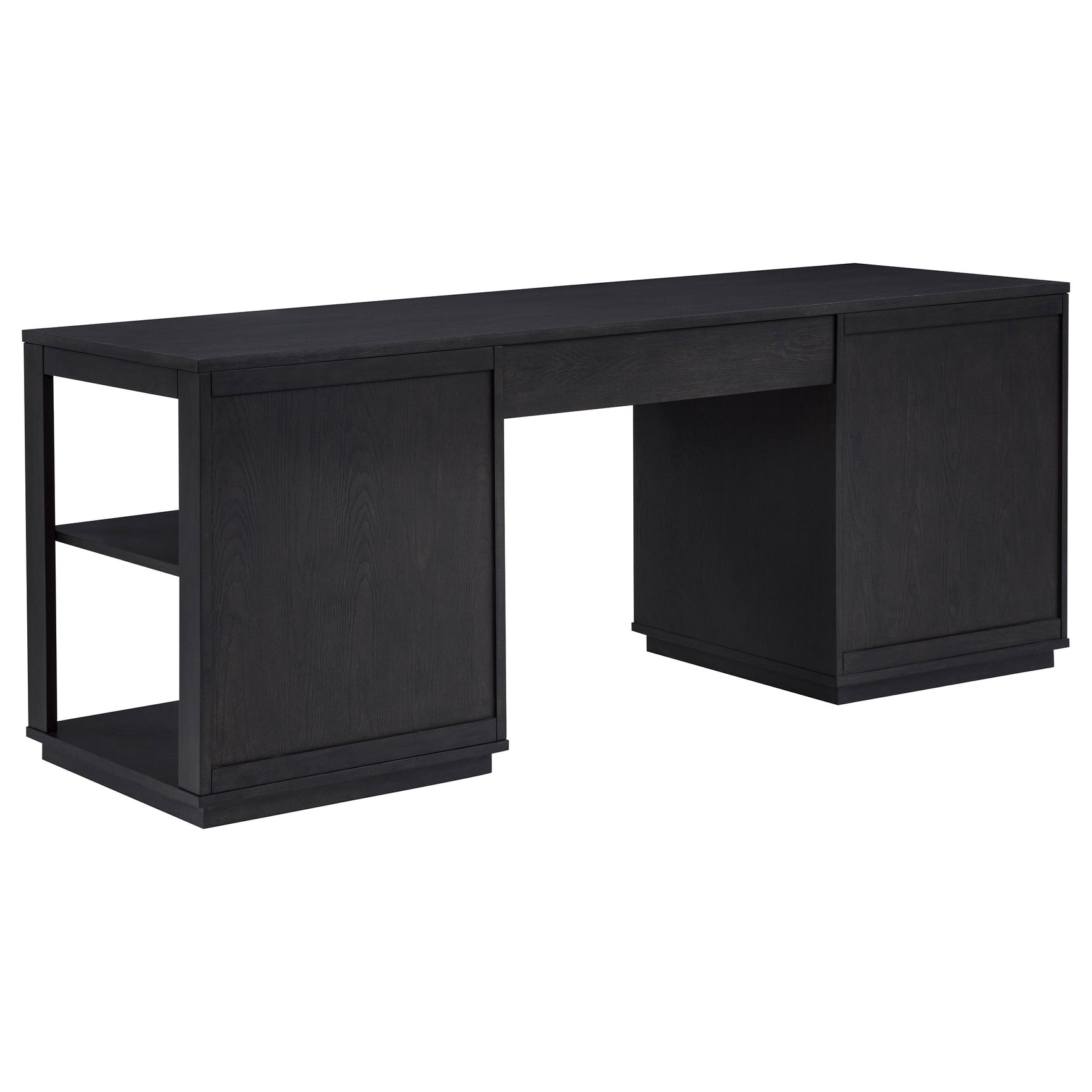 Harkes 75-inch 3-drawer Computer Desk with Adjustable Shelf Coffee Bean