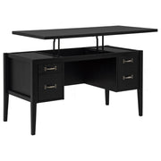 Tampa Furniture Outlet - Coaster - Graham 54-inch 4-drawer Double Pedestal Lift Top Computer Desk Black - 800866