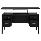 Graham 54-inch 4-drawer Double Pedestal Lift Top Computer Desk Black