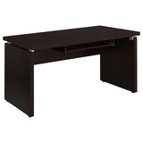 Tampa Furniture Outlet - Coaster - Skylar 55-inch Computer Desk with Keyboard Drawer Cappuccino - 800891