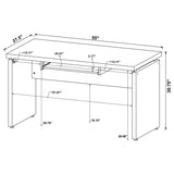 Skylar 55-inch Computer Desk with Keyboard Drawer Cappuccino - Tampa Furniture Outlet