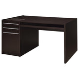 Tampa Furniture Outlet - Coaster - Halston 60-inch 3-drawer Office Computer Desk Cappuccino - 800982