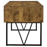 Analiese 63-inch 4-drawer Writing Desk Rustic Nutmeg