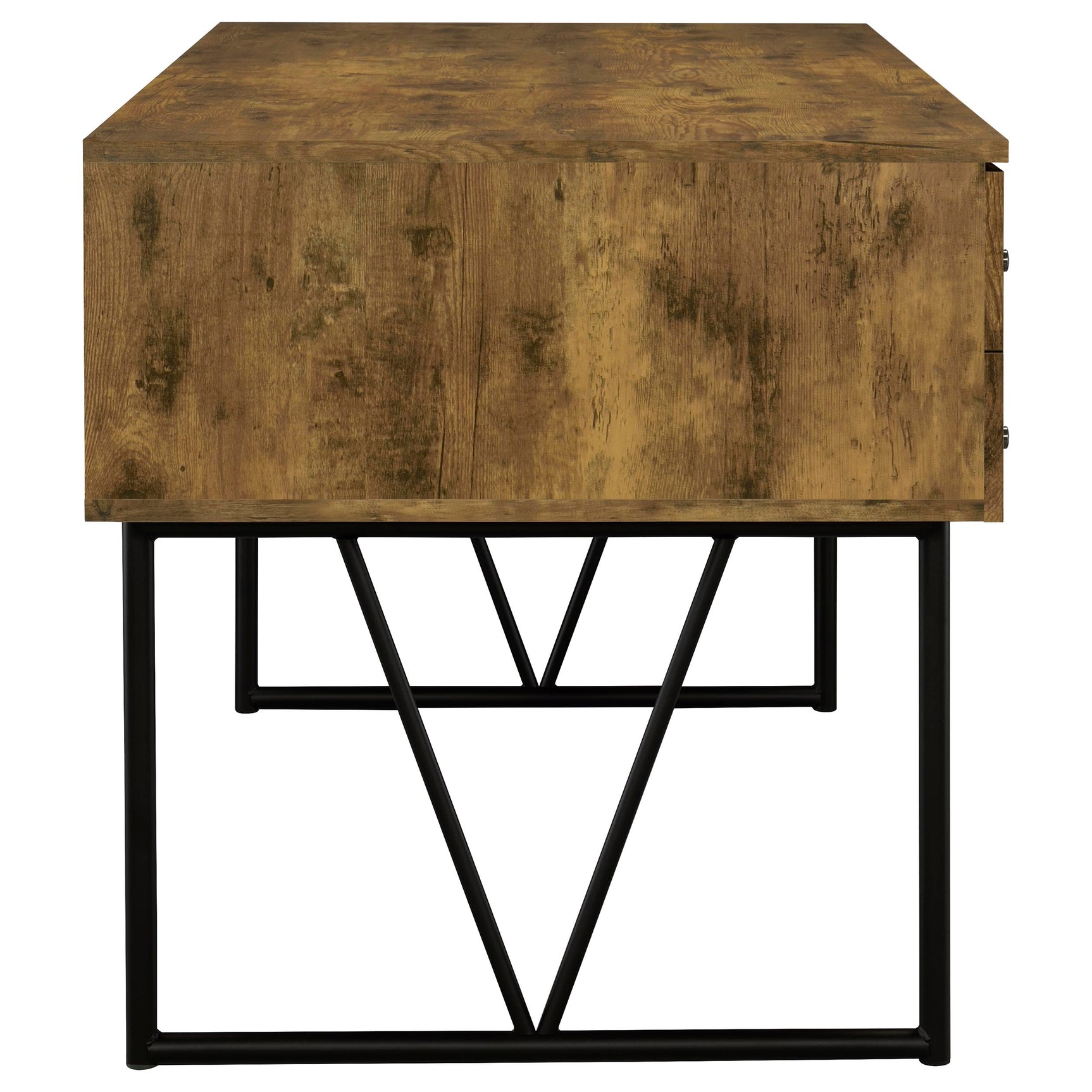 Analiese 63-inch 4-drawer Writing Desk Rustic Nutmeg