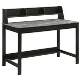 Tampa Furniture Outlet - Coaster - Besler 47-inch SmartTop Writing Desk with Shelf Grey Stone and Black - 801076