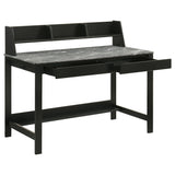 Besler 47-inch SmartTop Writing Desk with Shelf Grey Stone and Black